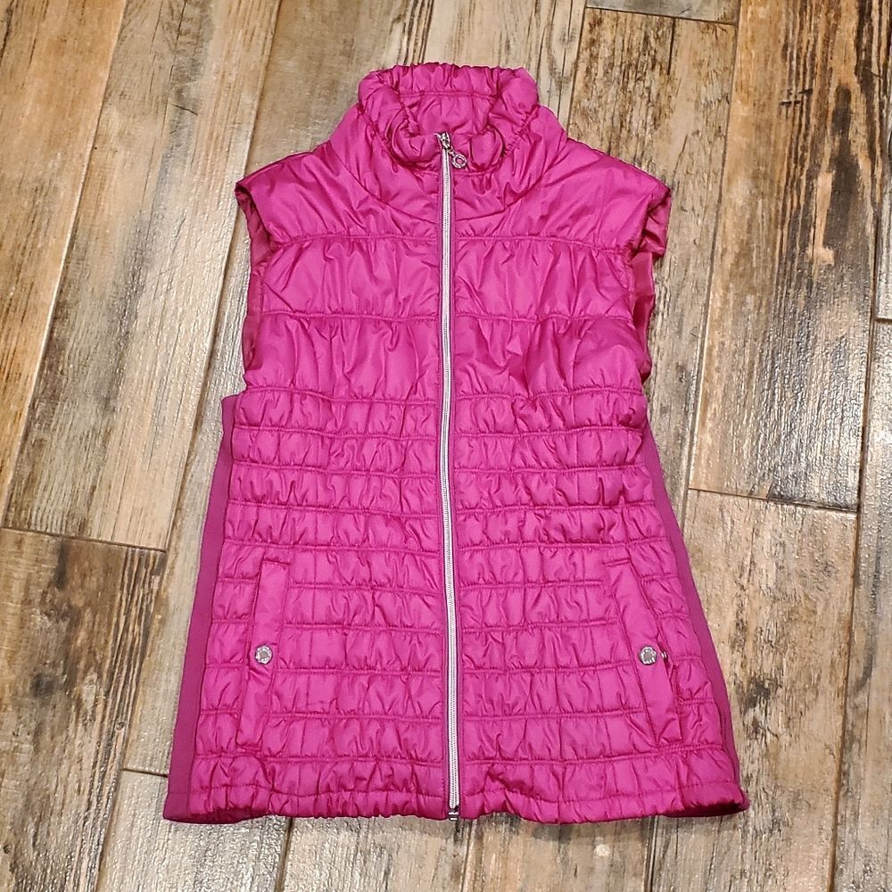 ☔️🔹️Marc New York Fuchsia Quilted Puffer Sleeveless Vest Large